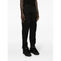 tapered-cut biker trousers