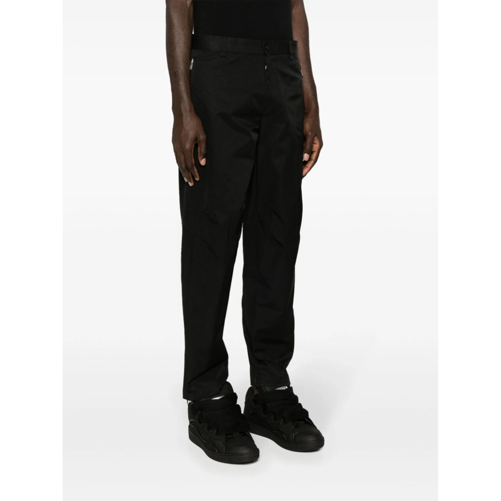 tapered-cut biker trousers