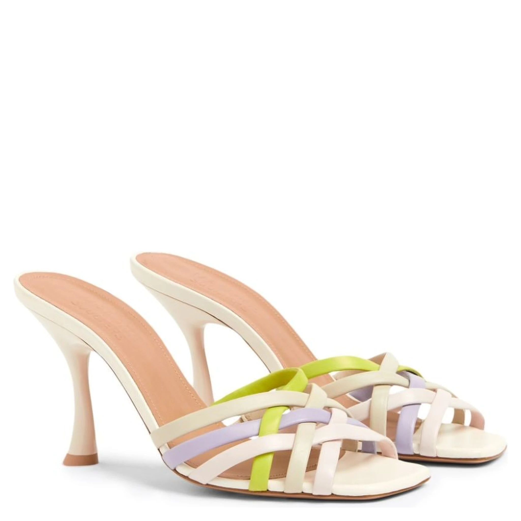 West 90mm Leather Sandals In Pastel Multicolour