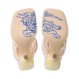 Tartan Fabric Thong Sandals 9cm In Cameo Ip Check