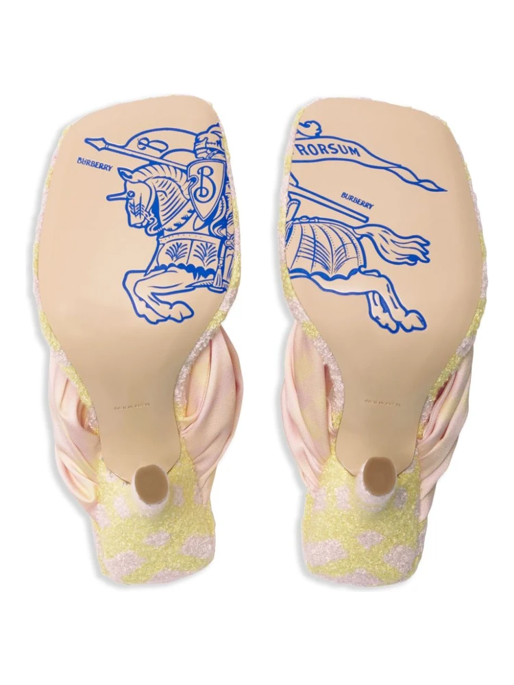 Tartan Fabric Thong Sandals 9cm In Cameo Ip Check alternative