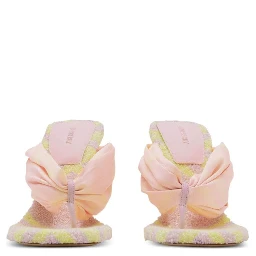 Tartan Fabric Thong Sandals 9cm In Cameo Ip Check