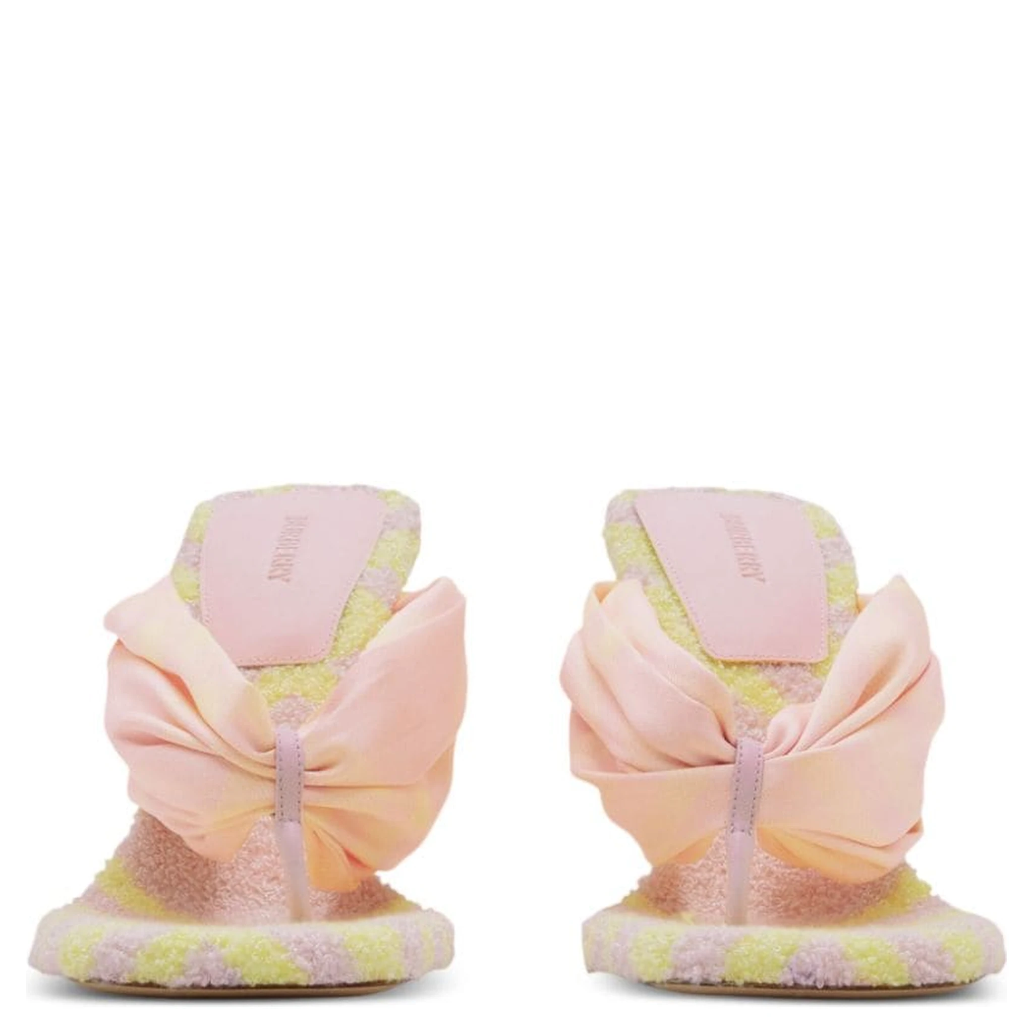 Tartan Fabric Thong Sandals 9cm In Cameo Ip Check