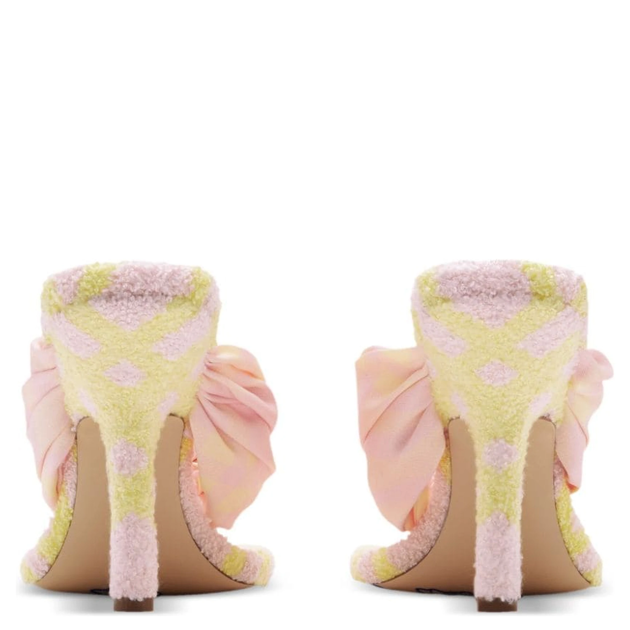 Tartan Fabric Thong Sandals 9cm In Cameo Ip Check