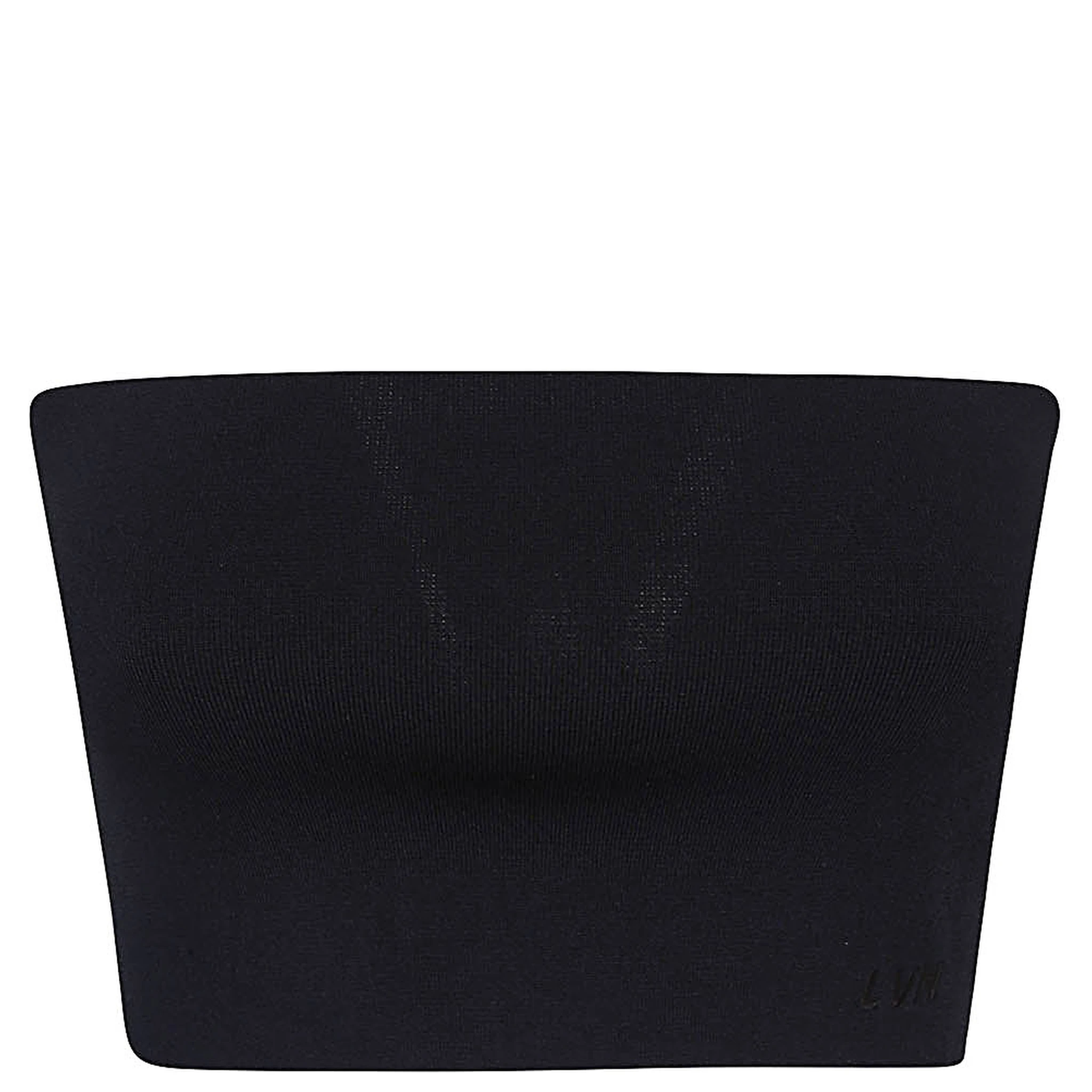 Blue Viscose Bandeau Top In Nero