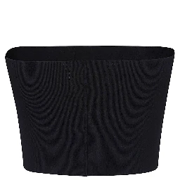 Blue Viscose Bandeau Top In Nero