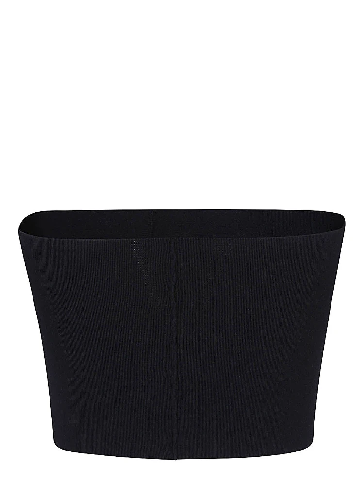 Blue Viscose Bandeau Top In Nero alternative