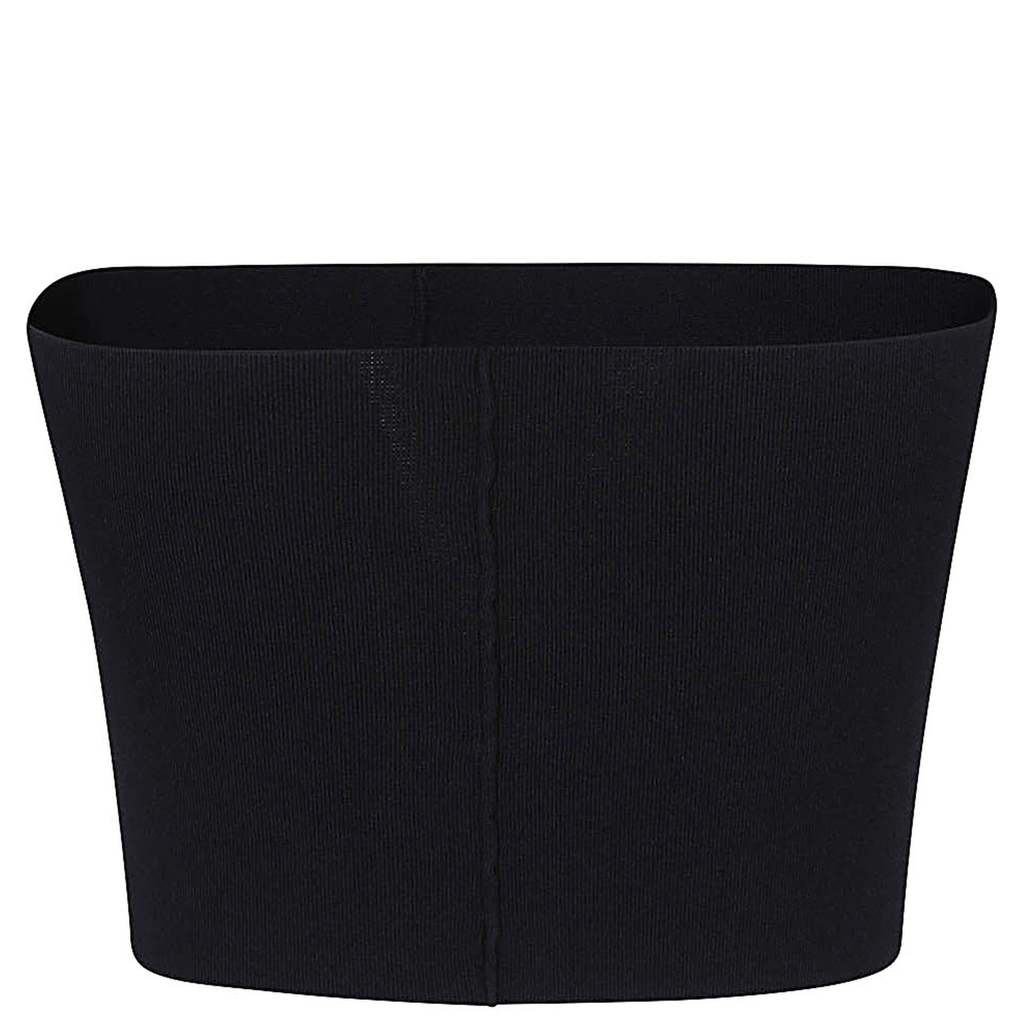 Blue Viscose Bandeau Top In Nero