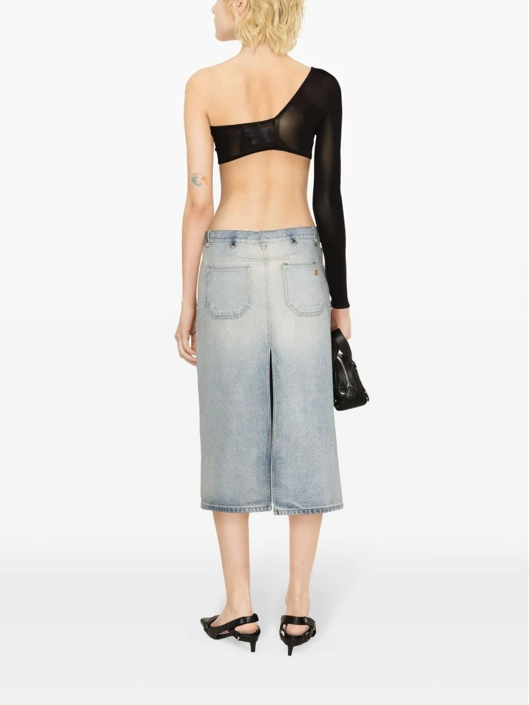 Courreges Pre Denim Midi Skirt In Blue alternative