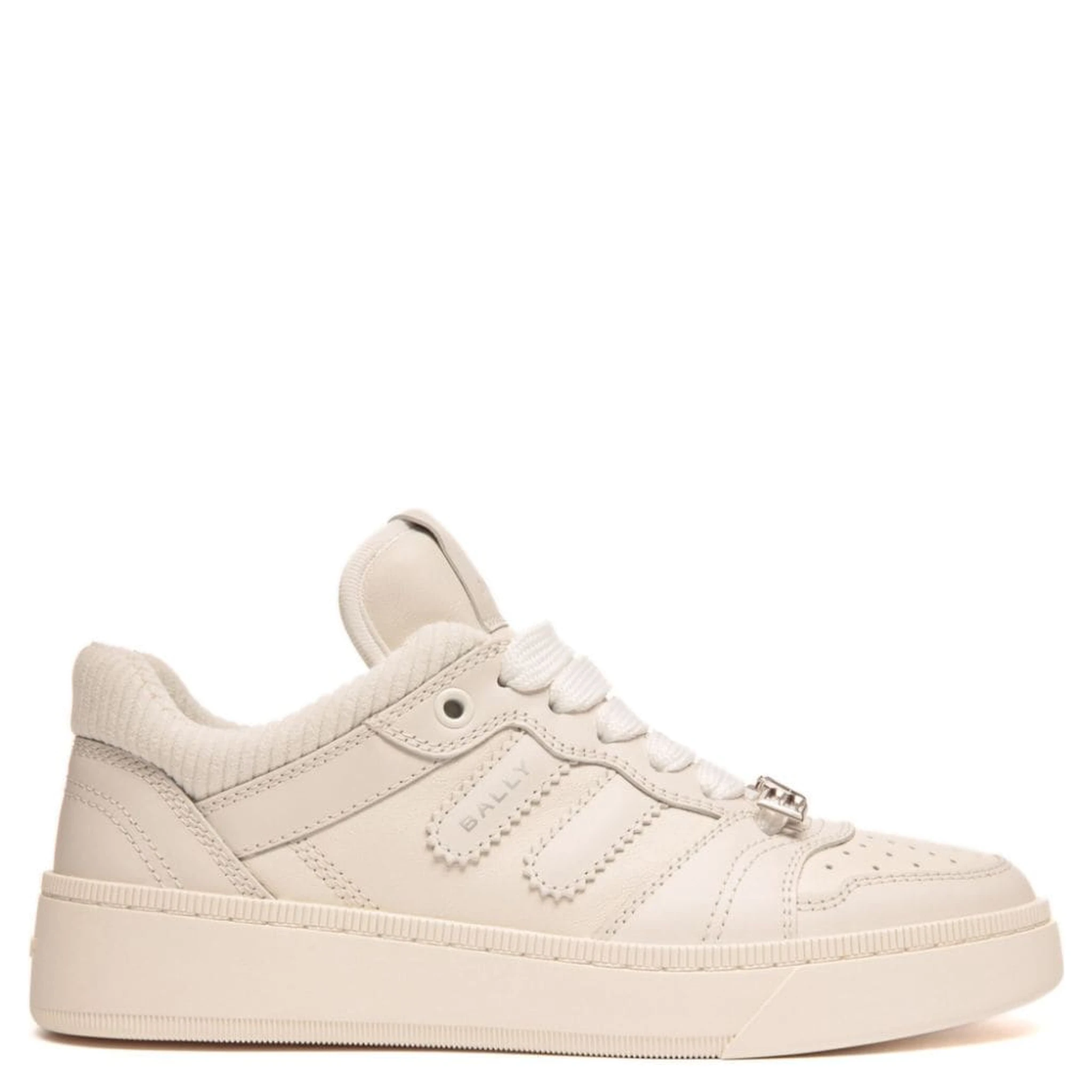 Raise Leather Sneakers In White