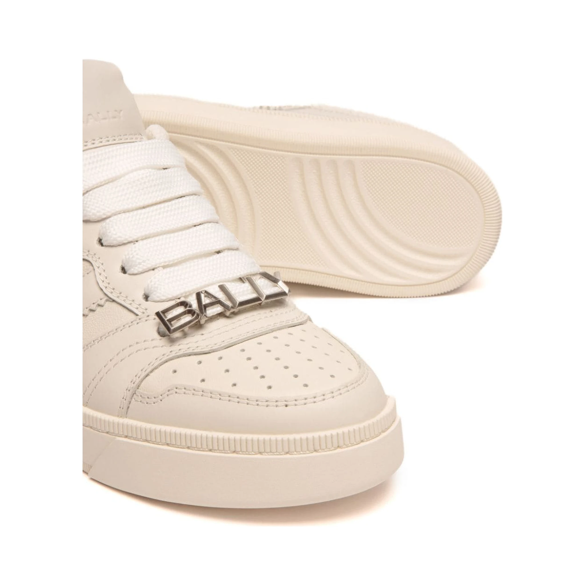 Raise Leather Sneakers In White