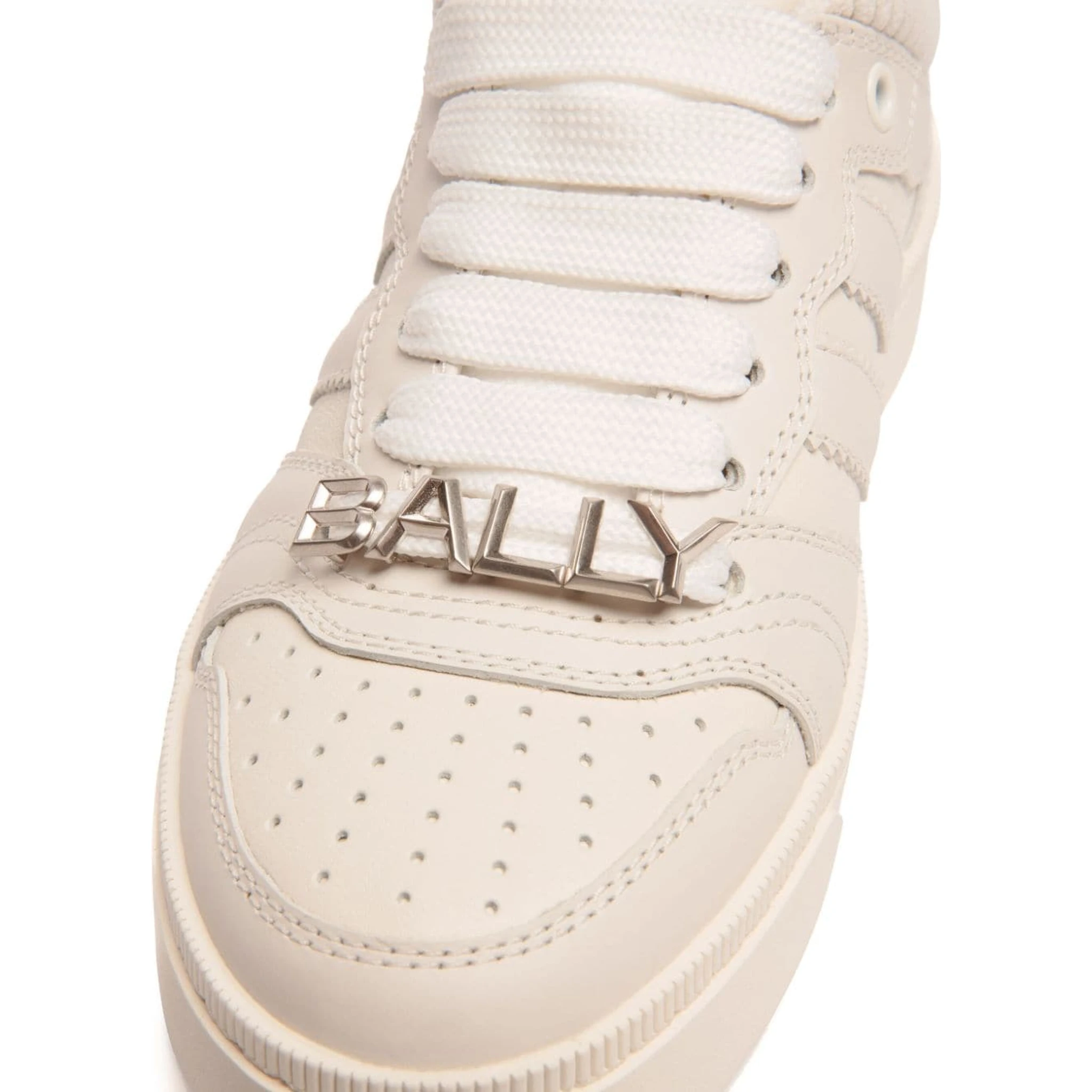 Raise Leather Sneakers In White