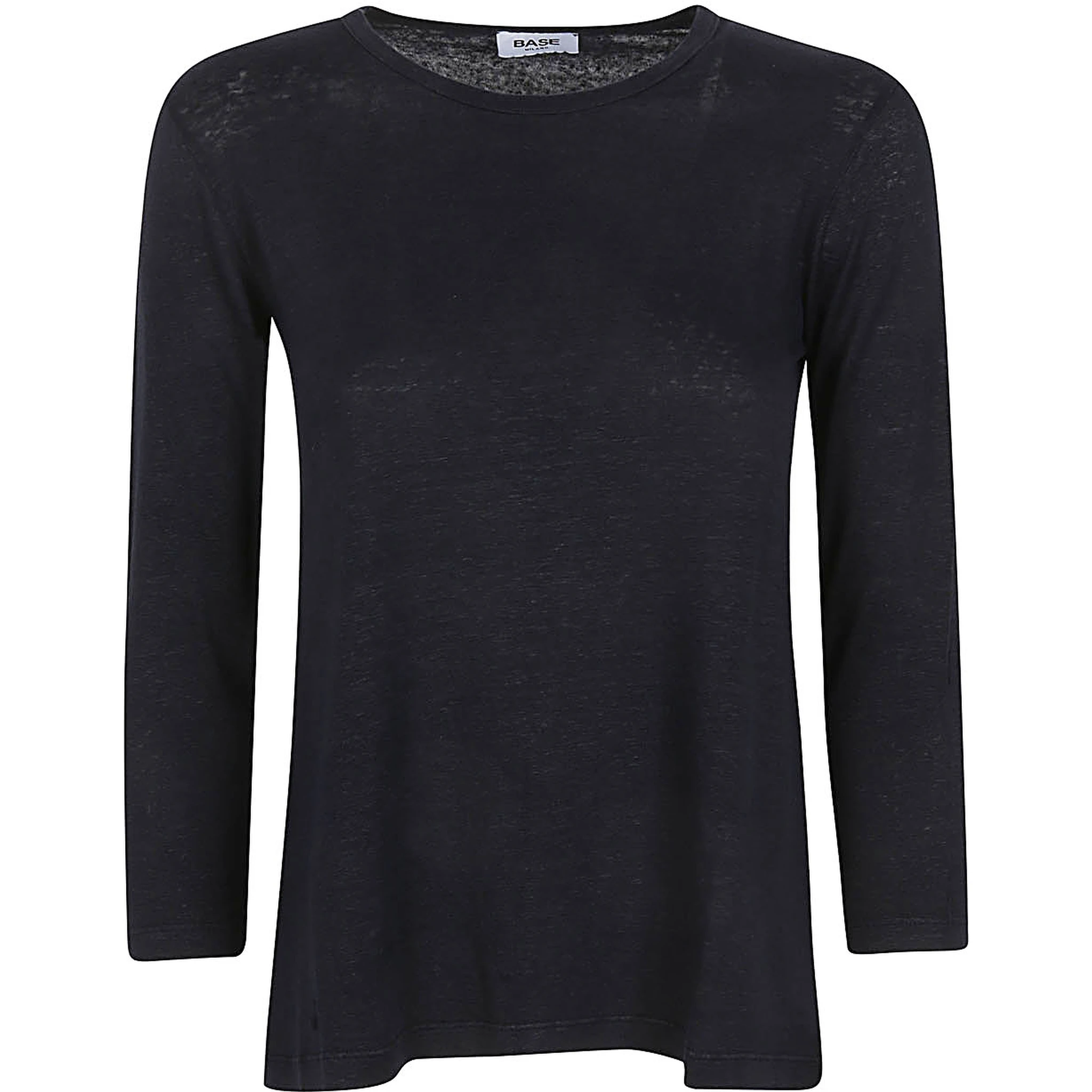 Base Linen Jersey Long Sleeve T-shirt In Blue