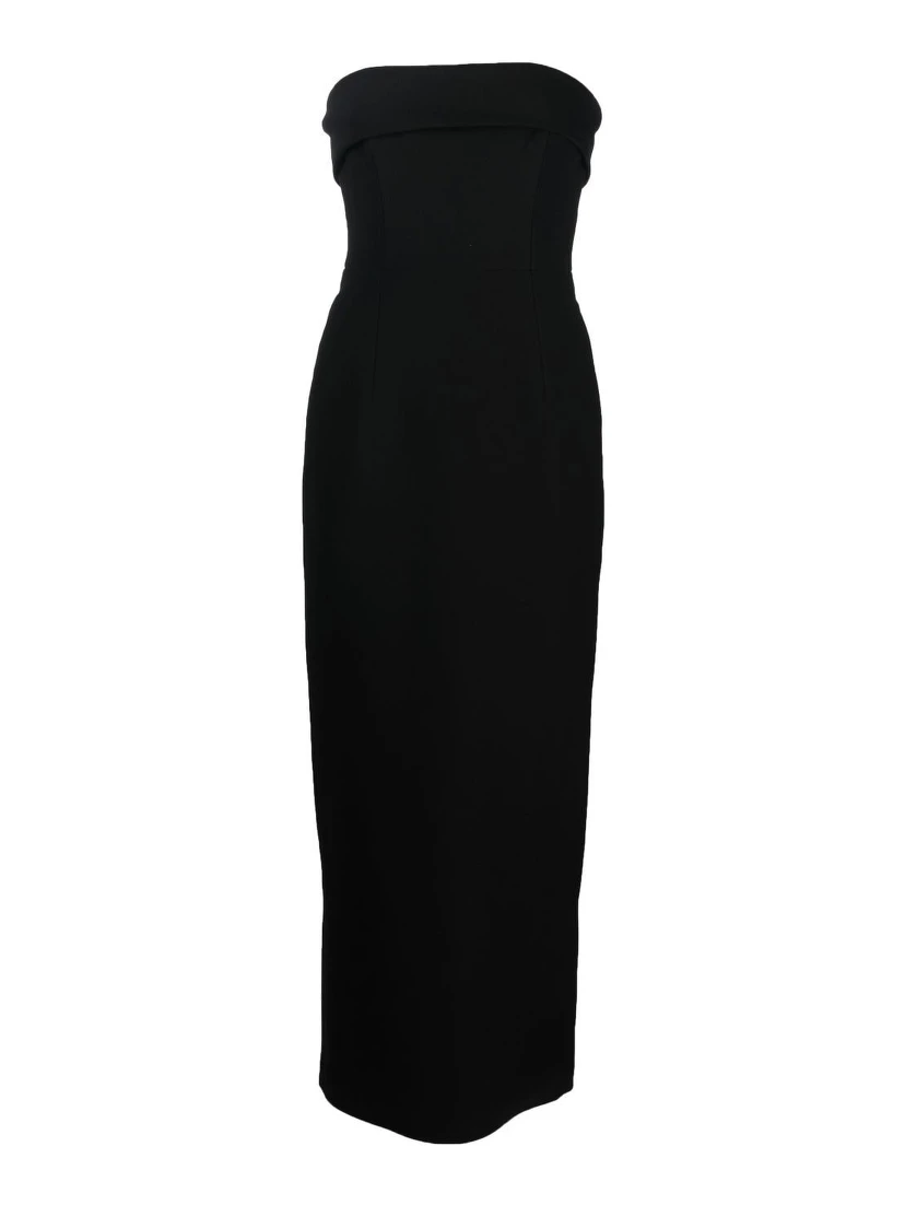 Strapless Evening Gown Long Dress In Black