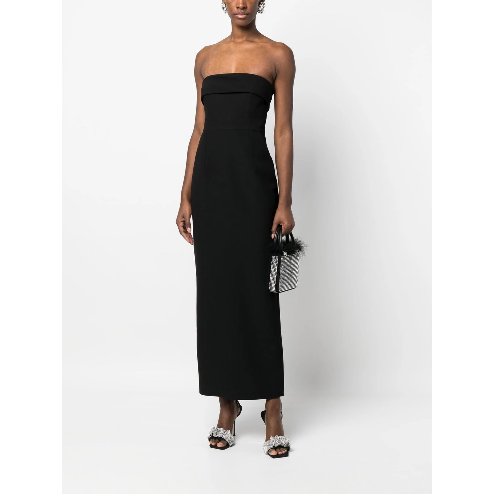 Strapless Evening Gown Long Dress In Black