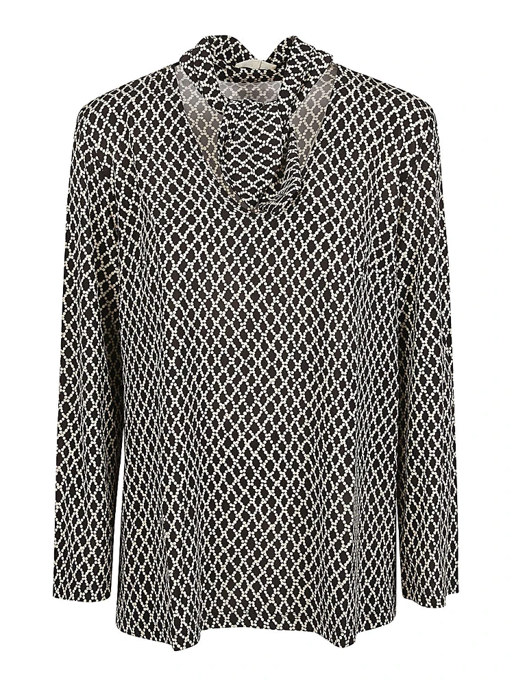 Printed Blouse In Black