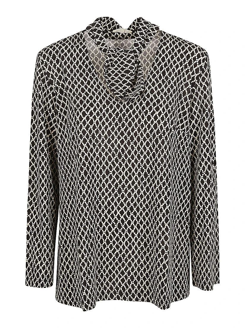 Printed Blouse In Black