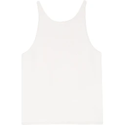 Knitted Wool Scoop Neck Sleeveless Top In White