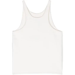 Knitted Wool Scoop Neck Sleeveless Top In White