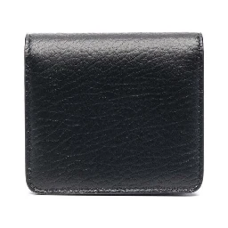 four-stitch leather chain wallet