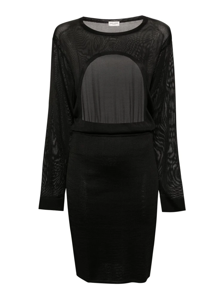 open-back knitted dress