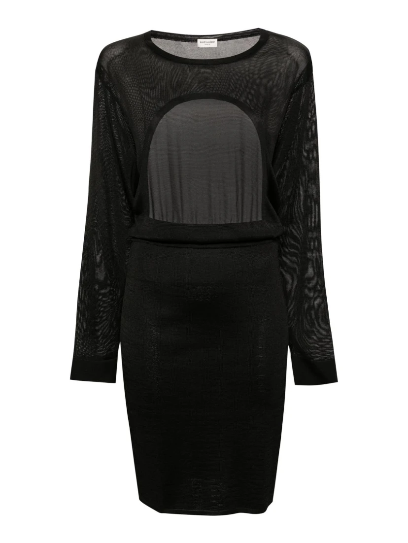 open-back knitted dress