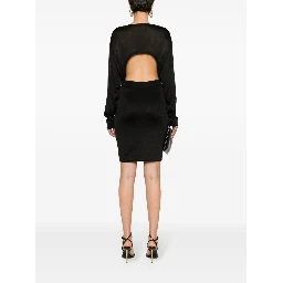 open-back knitted dress