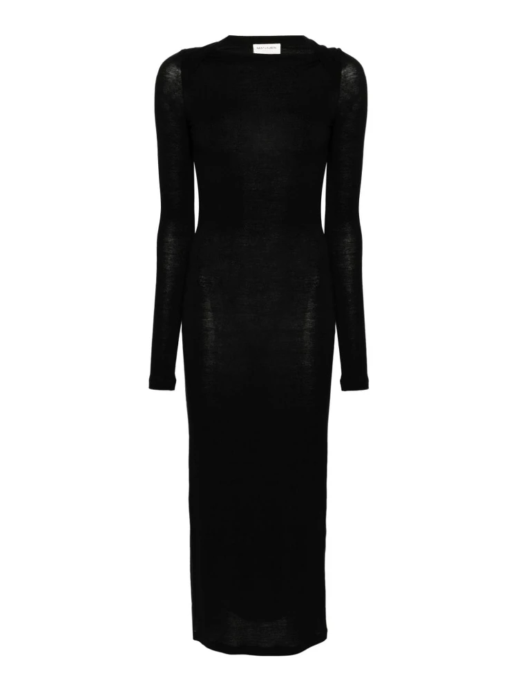 Black Viscose Blend Dress