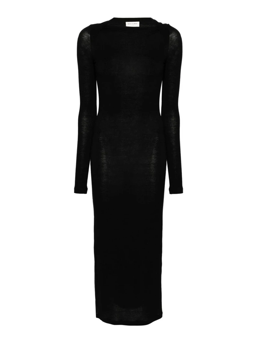 Black Viscose Blend Dress