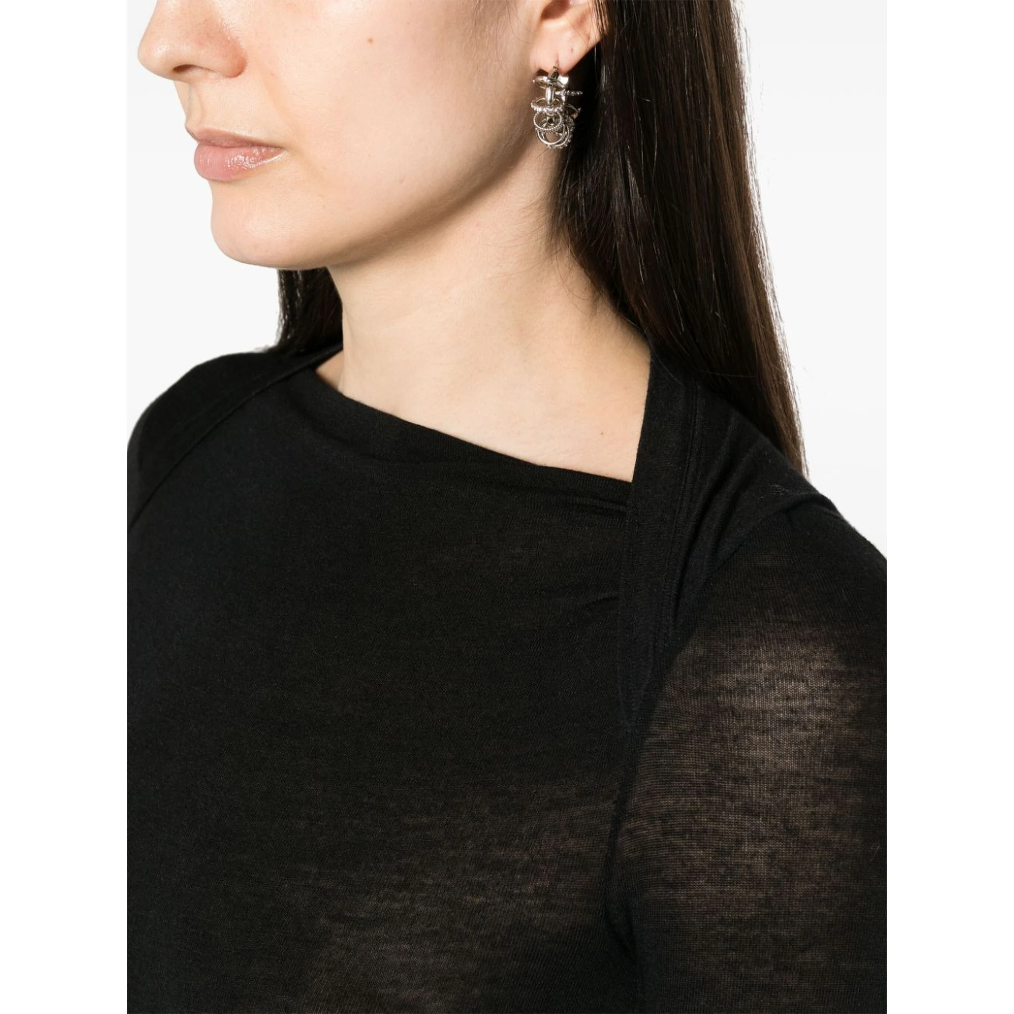 Black Viscose Blend Dress