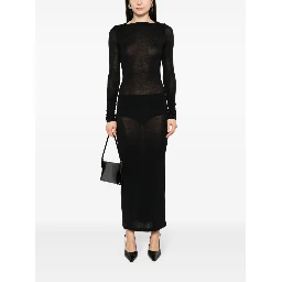 Black Viscose Blend Dress