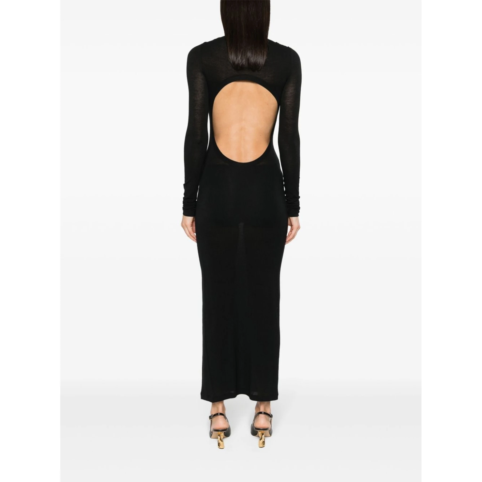 Black Viscose Blend Dress