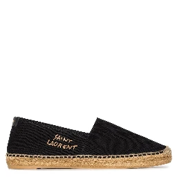 logo-embroidered espadrilles