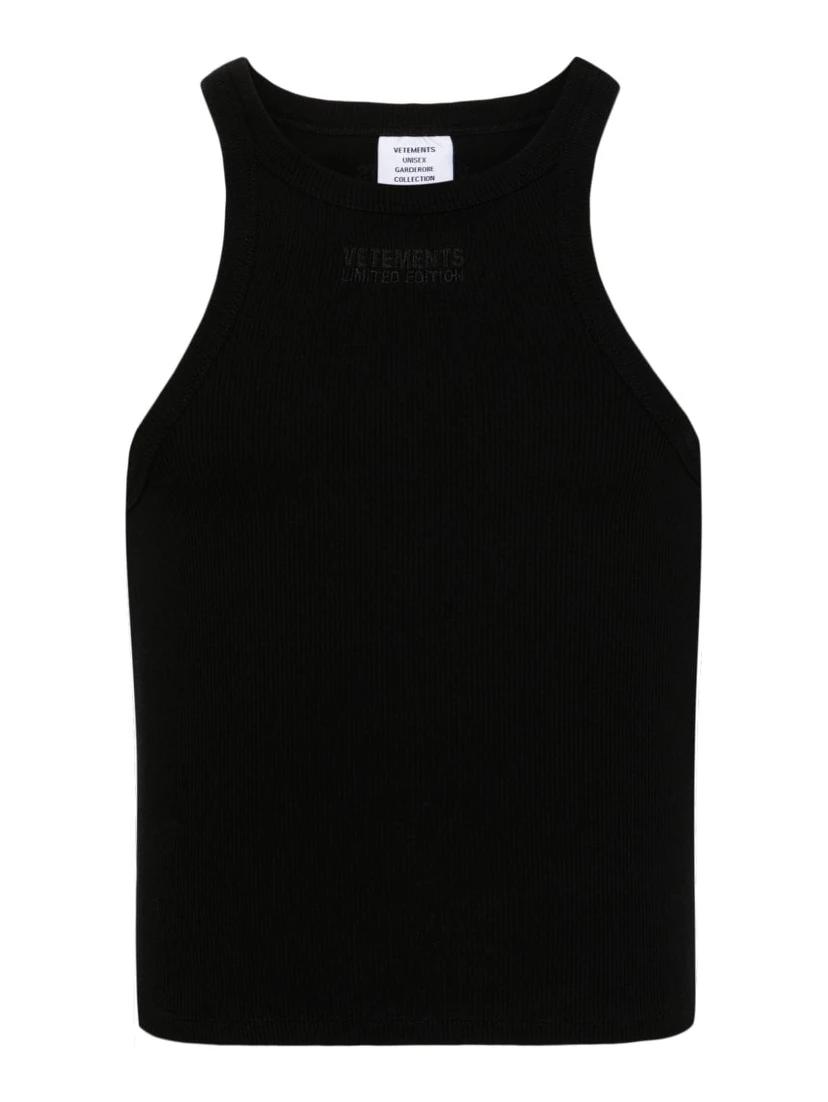 Racing Tank Top Dress In Black