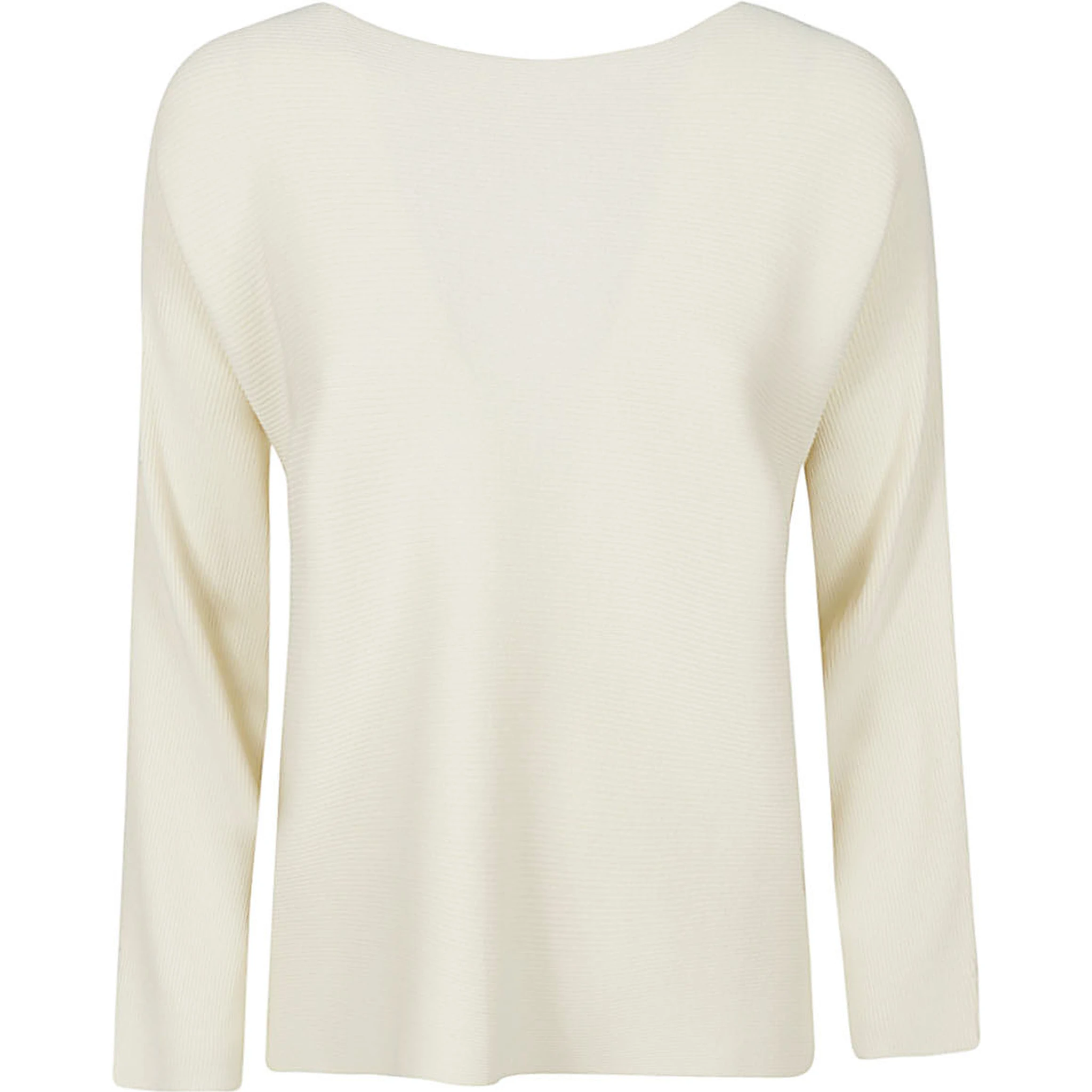 Ribbed Viscose Sweater In Neutral