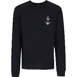 Logo Organic Cotton Sweatshirt In Blue