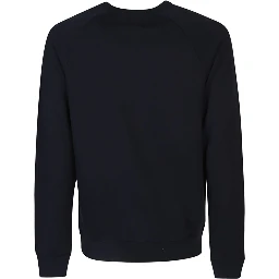 Logo Organic Cotton Sweatshirt In Blue