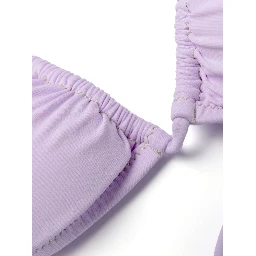Guia Scrunch Detailed Triangle Bikini Set In Purple
