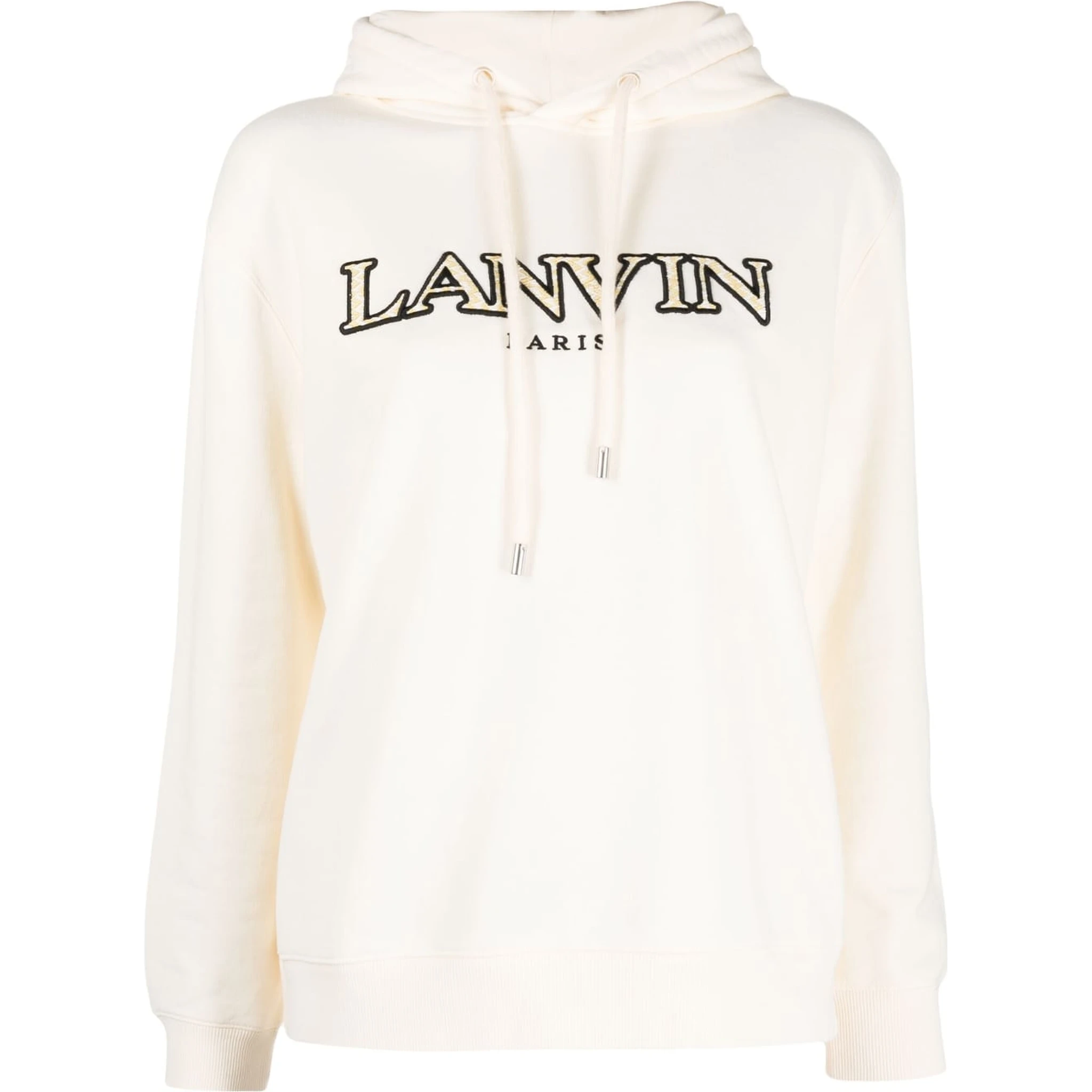 embroidered-logo cotton hoodie
