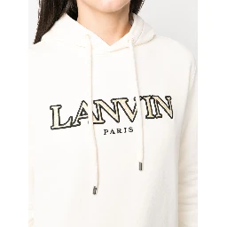 embroidered-logo cotton hoodie