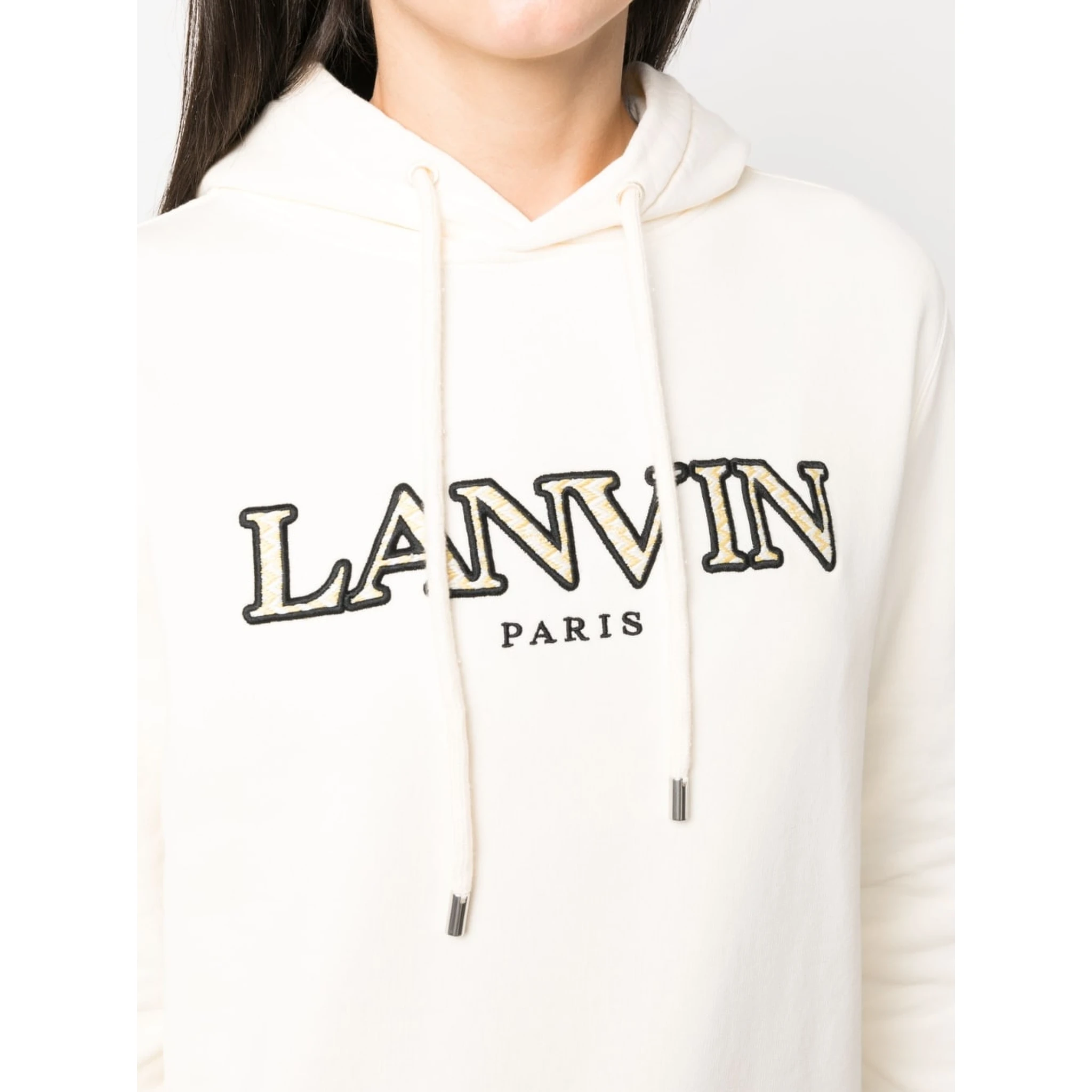 embroidered-logo cotton hoodie