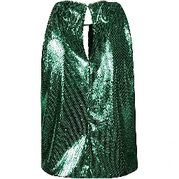 Dark Green Dark Green Sequin Cropped Top