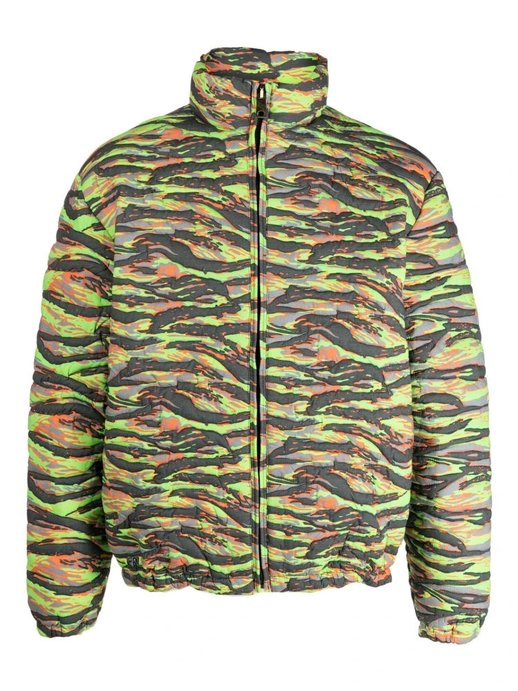 camouflage jacquard padded jacket