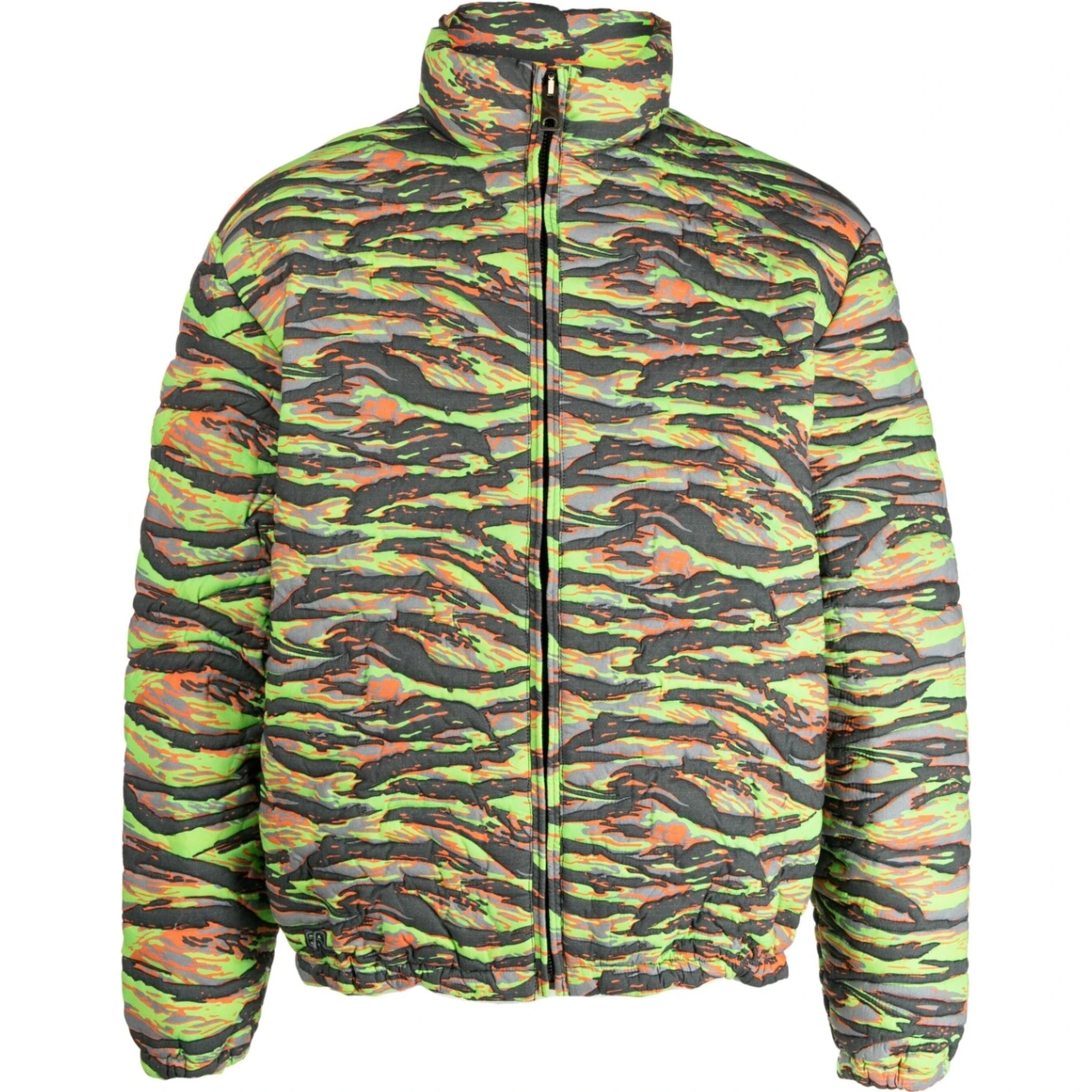 camouflage jacquard padded jacket