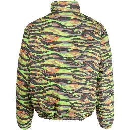 camouflage jacquard padded jacket