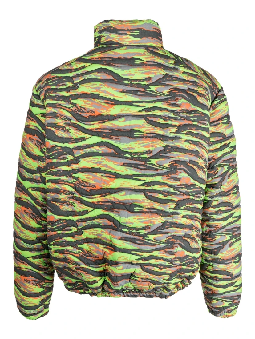 camouflage jacquard padded jacket