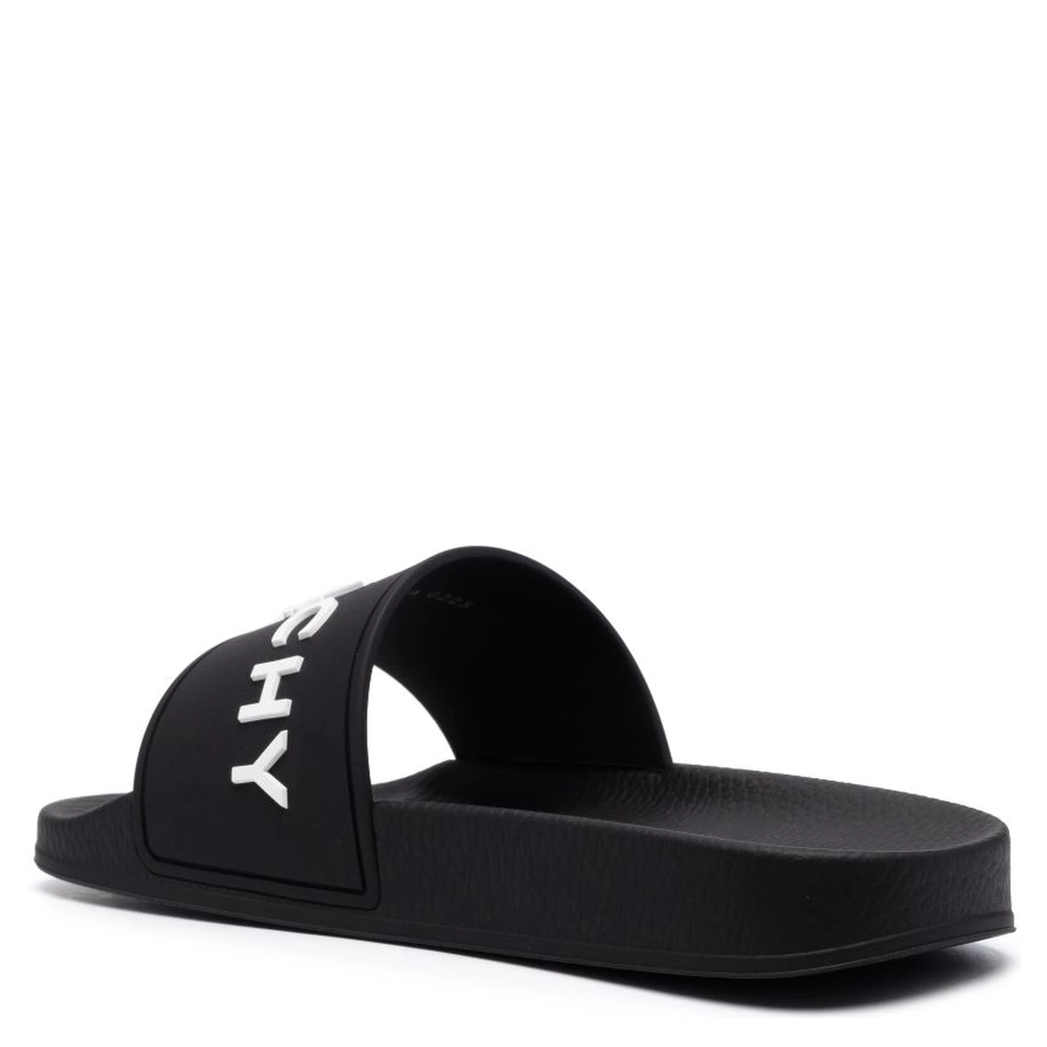 Black Logo-Print Pool Slides