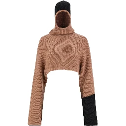 colour-block ribbed jumper
