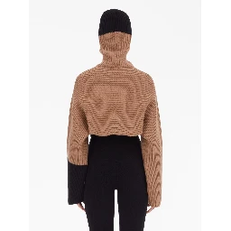 colour-block ribbed jumper