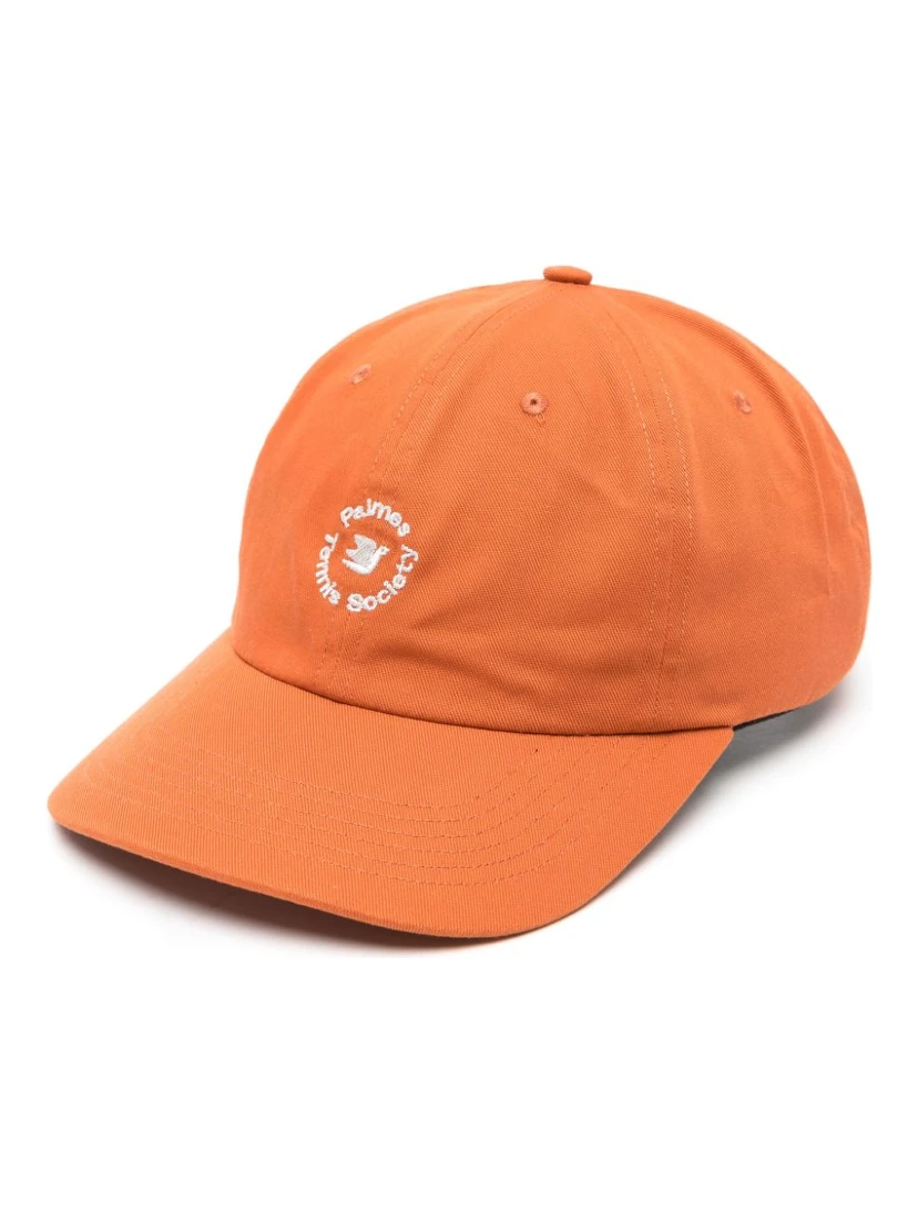Circle logo-embroidered cap